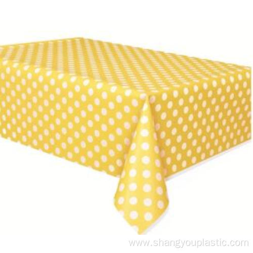 Wholesale printed party polka dot plastic table cover